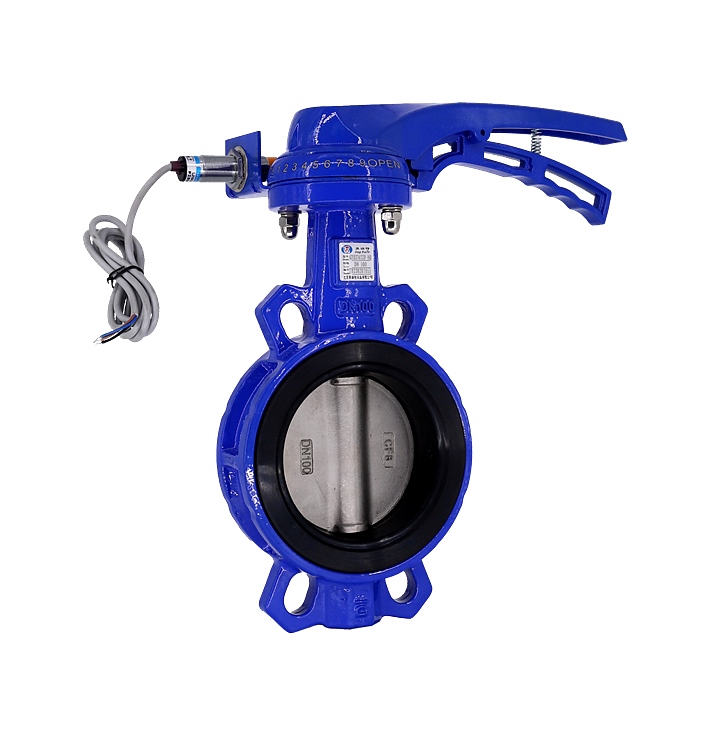 無靠背對(duì)夾發(fā)訊手柄蝶閥 無靠背對(duì)夾發(fā)訊手柄蝶閥