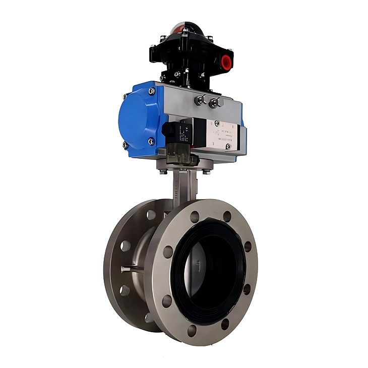 不銹鋼法蘭式氣動(dòng)蝶閥 不銹鋼法蘭式氣動(dòng)蝶閥